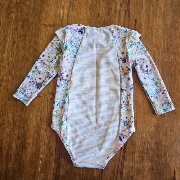 Little Chillies Swimwear Toddler Girls 2T One-piece Swimsuit Rashguard... - Picture 3 of 6